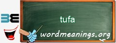 WordMeaning blackboard for tufa